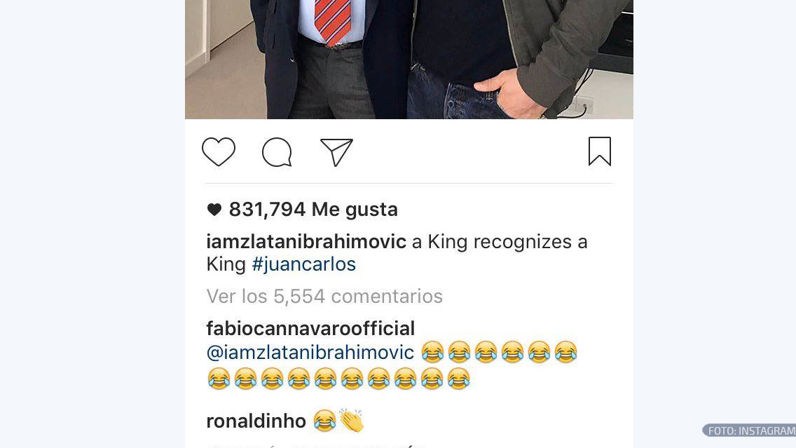 Zlatan conoce a un Rey y lo señala como su igual 0