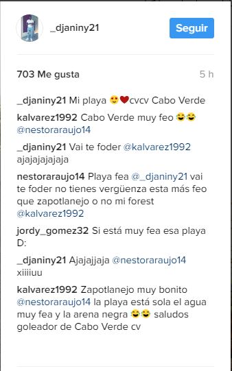 Djaniny es trolleado por mostrar su amor a playa de Cabo Verde 1