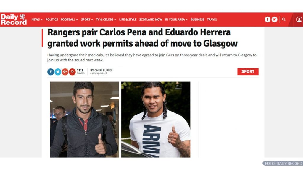 ¡Eduardo Herrera y Gullit Peña reciben permiso para jugar en Escocia! 0