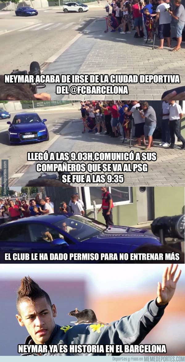 Mira los mejores memes de la salida de Neymar del Barcelona 9