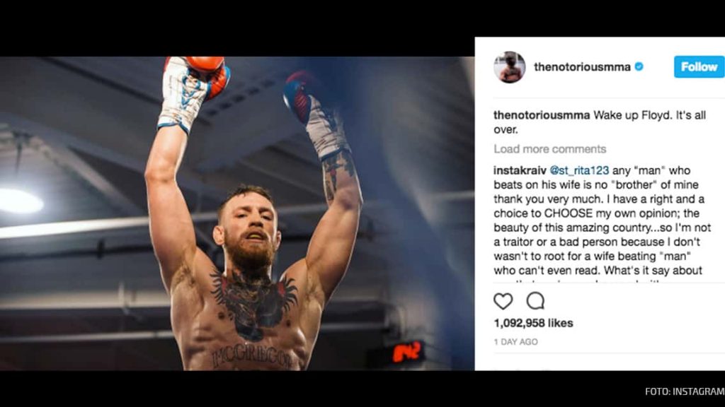 McGregor manda contundente mensaje a Mayweather en redes 0