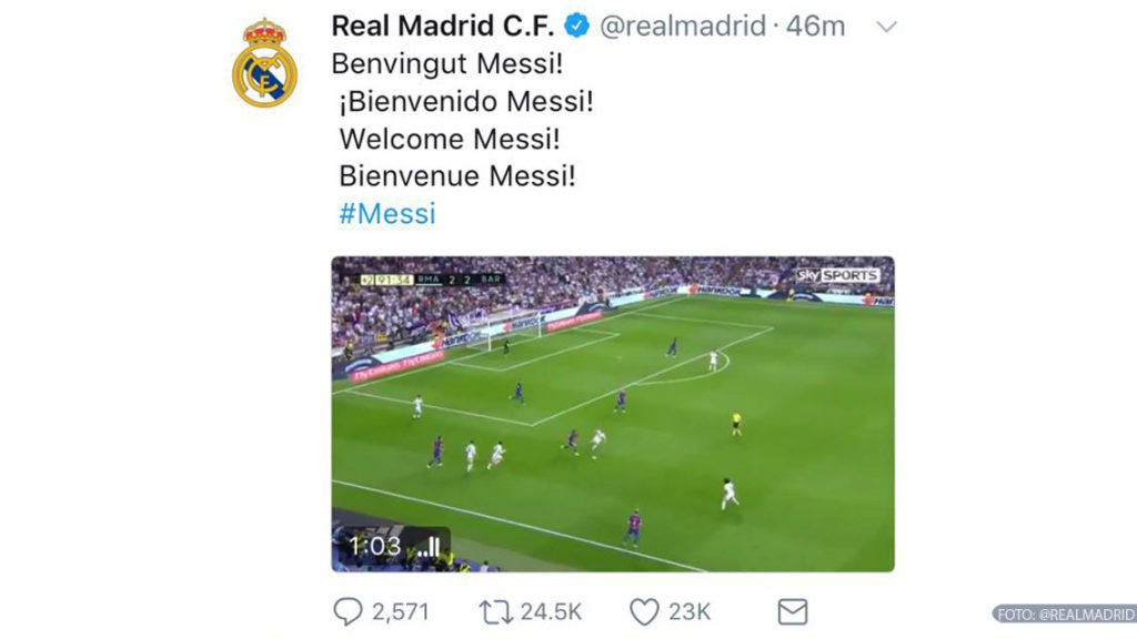 Real Madrid, hackeado a lo Barcelona, anuncia ‘fichaje de Messi’ 0