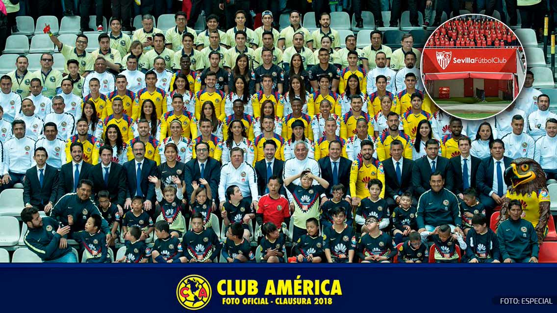 ‘Polémica’ entre América y Sevilla por similitud en foto oficial