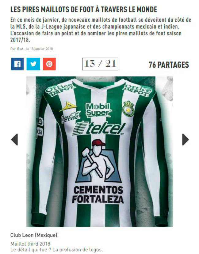 2 jerseys de Liga MX entre los más feos del mundo 1