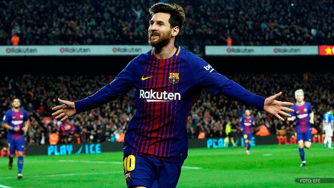 Messi marca el gol 4mil del Barcelona en el Camp Nou