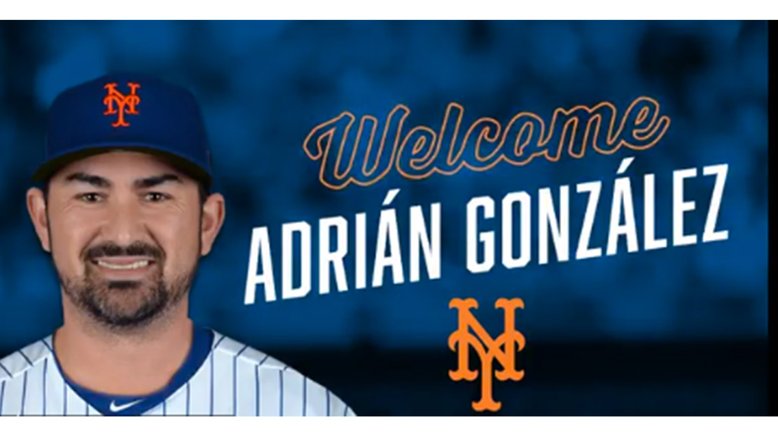 Adrián González, nuevo jugador de los Mets de Nueva York