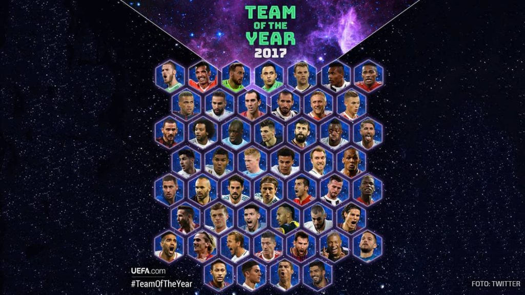 Revelan el 11 ideal UEFA de 2017