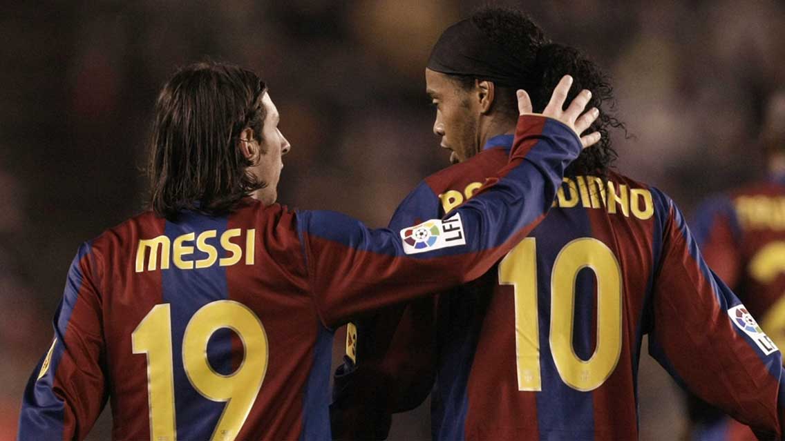 Lionel Messi le dedica emotivas palabras a Ronaldinho