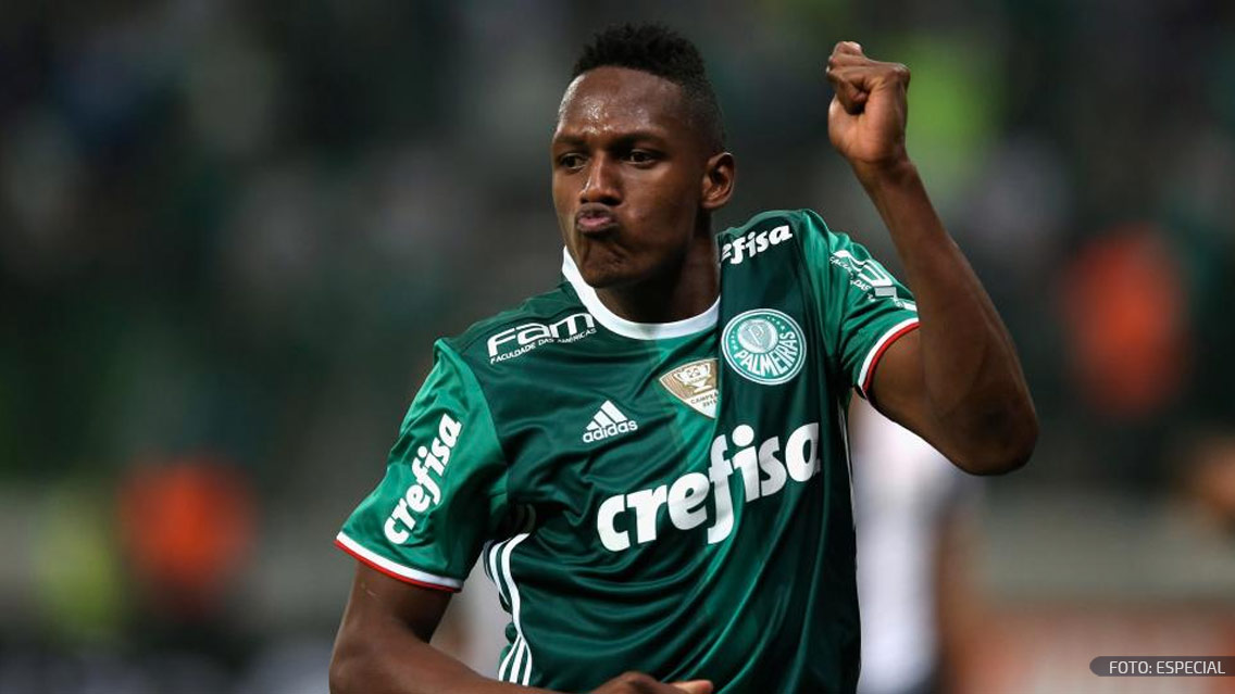 Yerry Mina no entrenó con Palmeiras a la espera de fichaje con el Barcelona