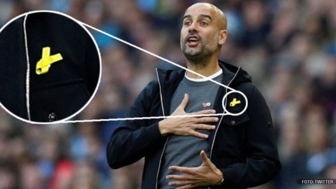 La Federación Inglesa investiga a Guardiola por un lazo amarillo