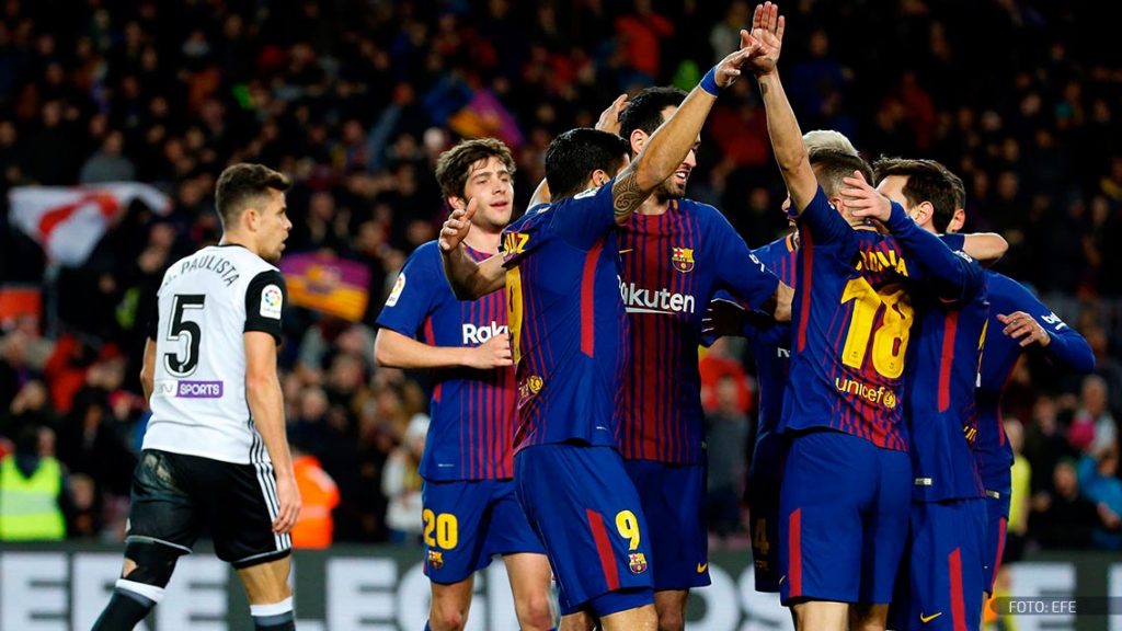 Barcelona domina al Valencia y saca ventaja en la Copa del Rey