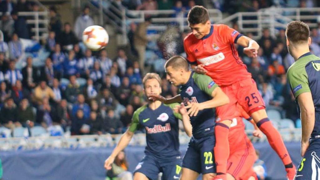 Héctor Moreno debuta con la Real Sociedad en Europa League