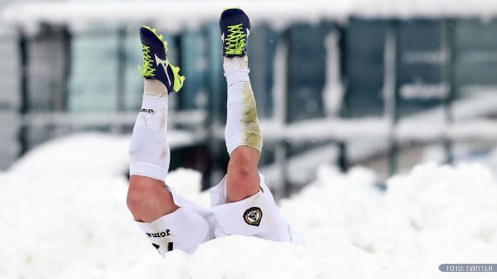 La nieve, principal protagonista de los estadios europeos 1