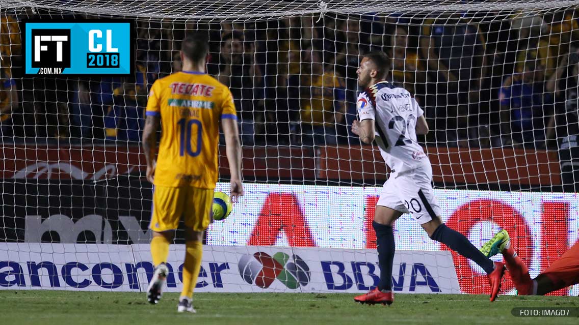 Tigres y América, con frenético empate en el Universitario