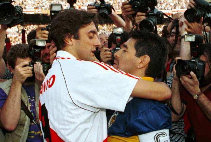 Francescoli Maradona Boca Juniors River Plate