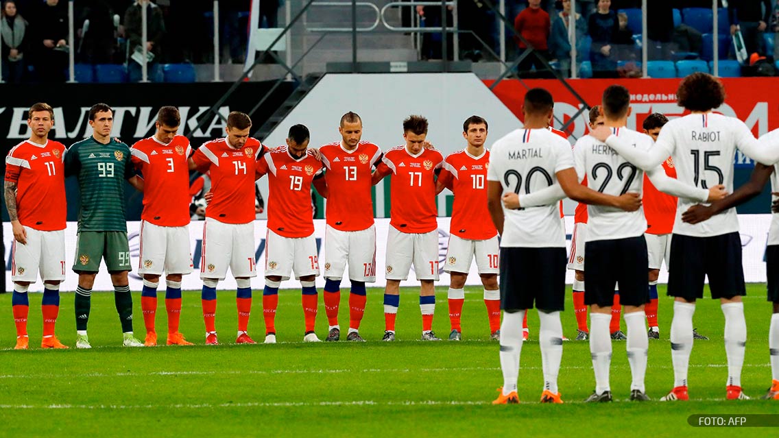 Gobierno galo denuncia gritos racistas de Rusia en duelo ante Francia