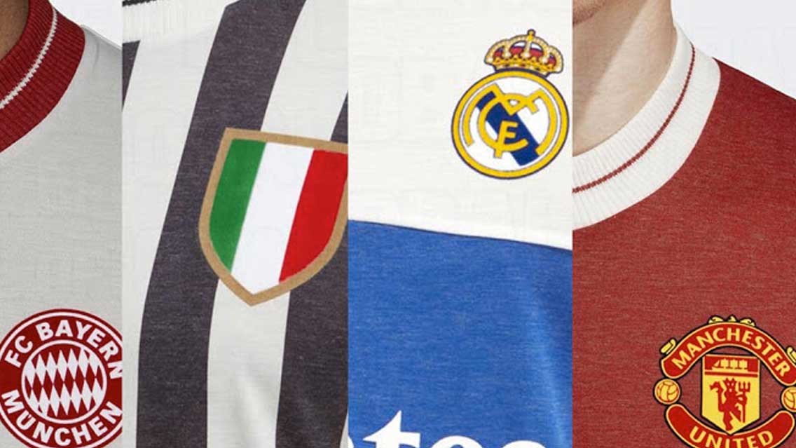 Lo icónicos kits de adidas para los grandes de Europa