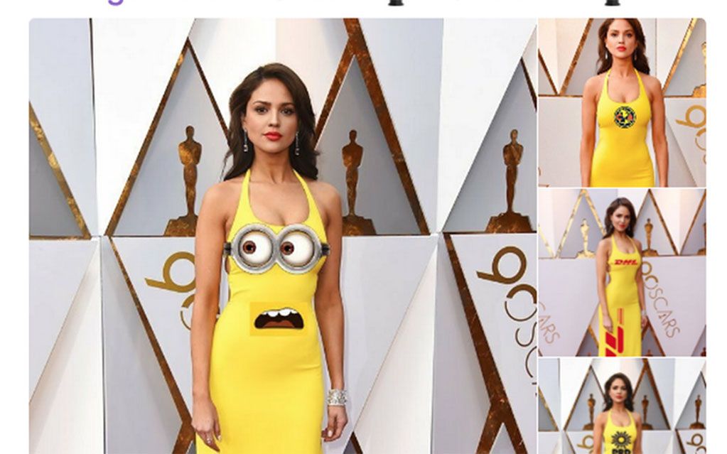 Eiza González, su vestido amarillo y los memes futbolísticos