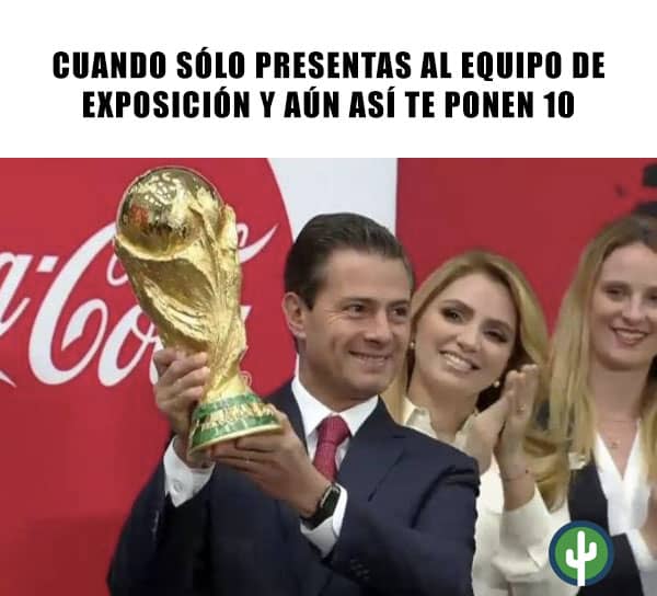 Los mejores memes de Enrique Peña Nieto levantando la Copa del Mundo 2