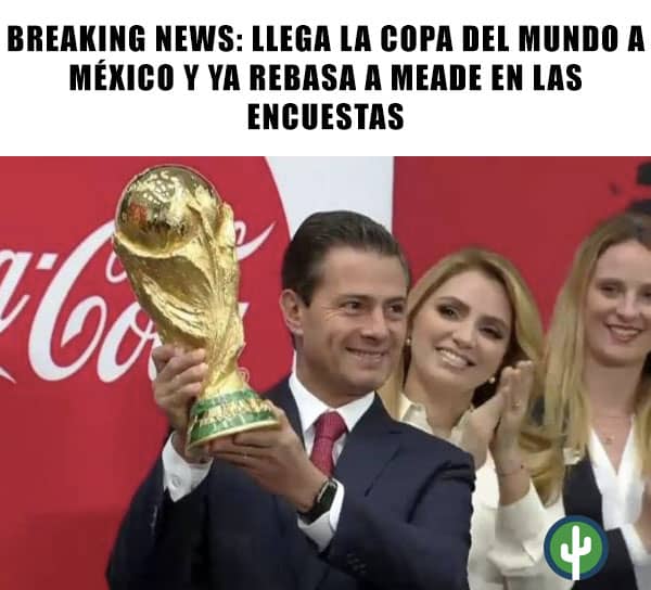 Los mejores memes de Enrique Peña Nieto levantando la Copa del Mundo 3