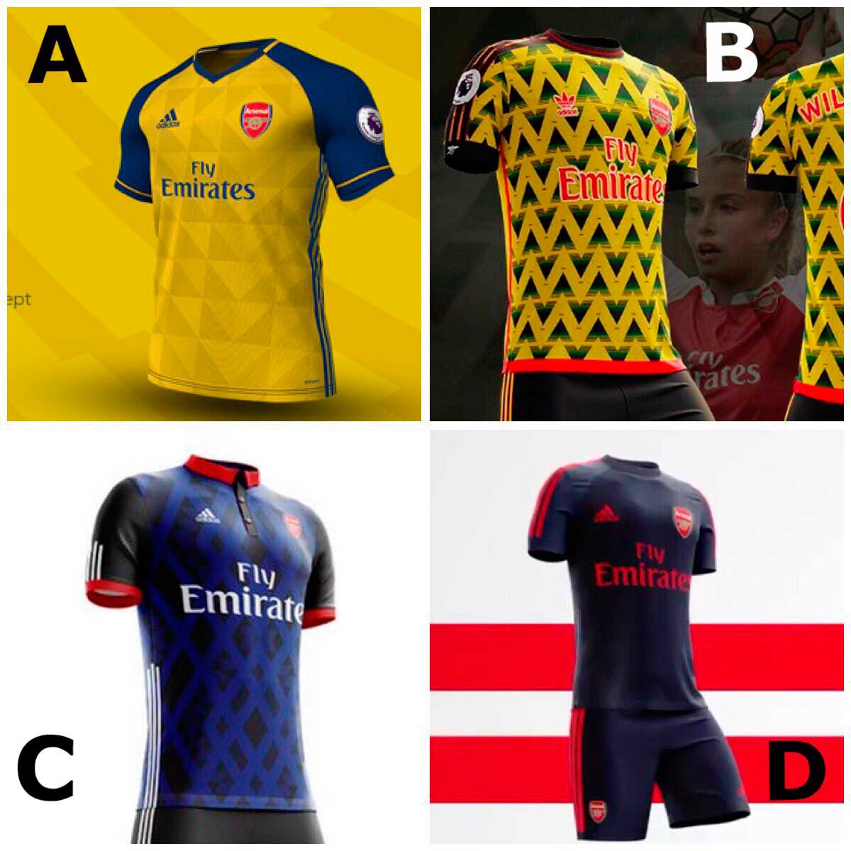 Arsenal ficha por adidas y estos serían sus posibles jerseys 3