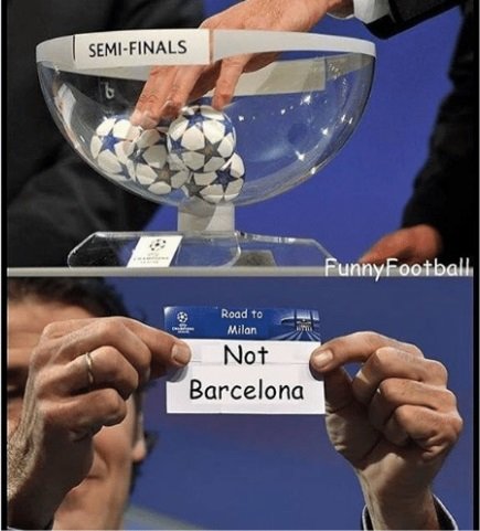 Los memes del sorteo en semifinales de Champions League 1