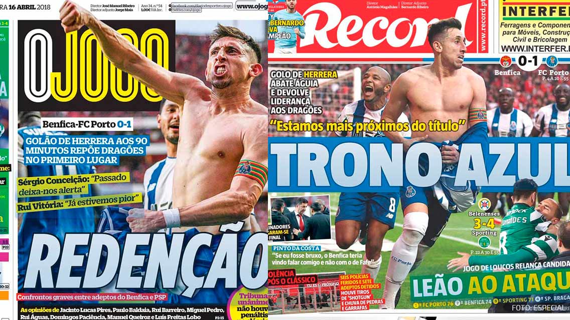 Héctor Herrera acapara las portadas en Portugal