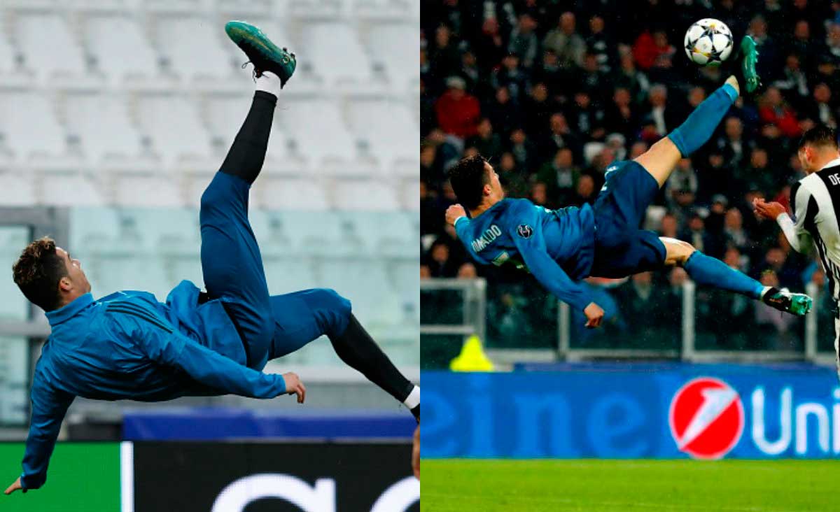 Golazo de CR7 no fue casualidad, lo practicó un día antes en Turín 0