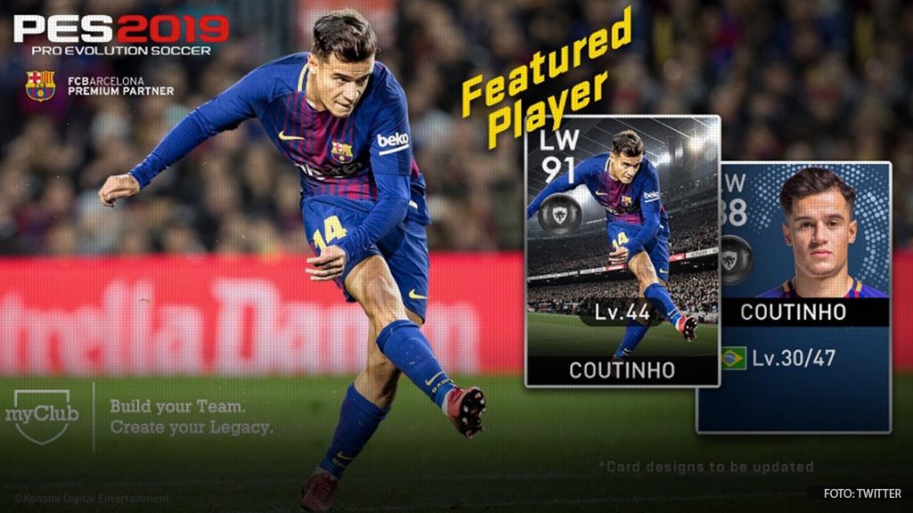 Philippe Coutinho será la portada del PES 2019