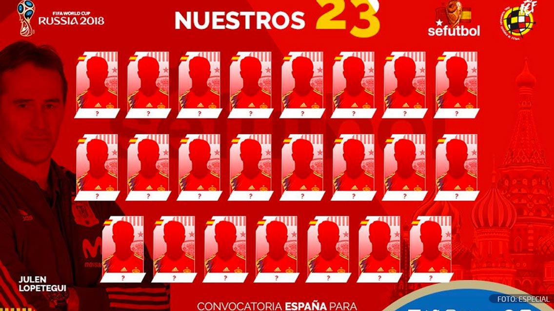 España da la lista de sus 23 convocados para Rusia 2018