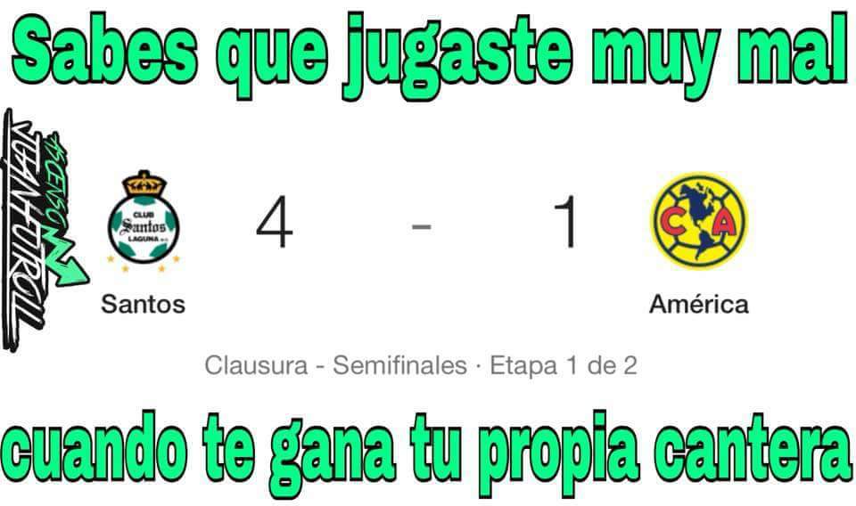 Los memes del baile de Santos Laguna al América 5