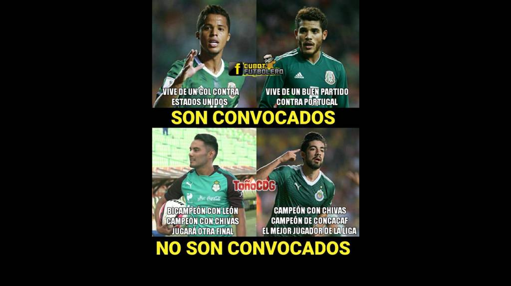 Los memes de la lista de Selección Mexicana 6