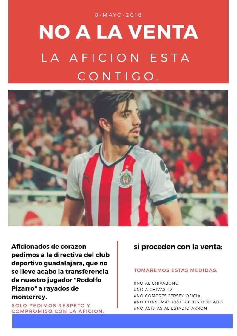 Afición de Chivas prepara boicot por salida de Pizarro 0