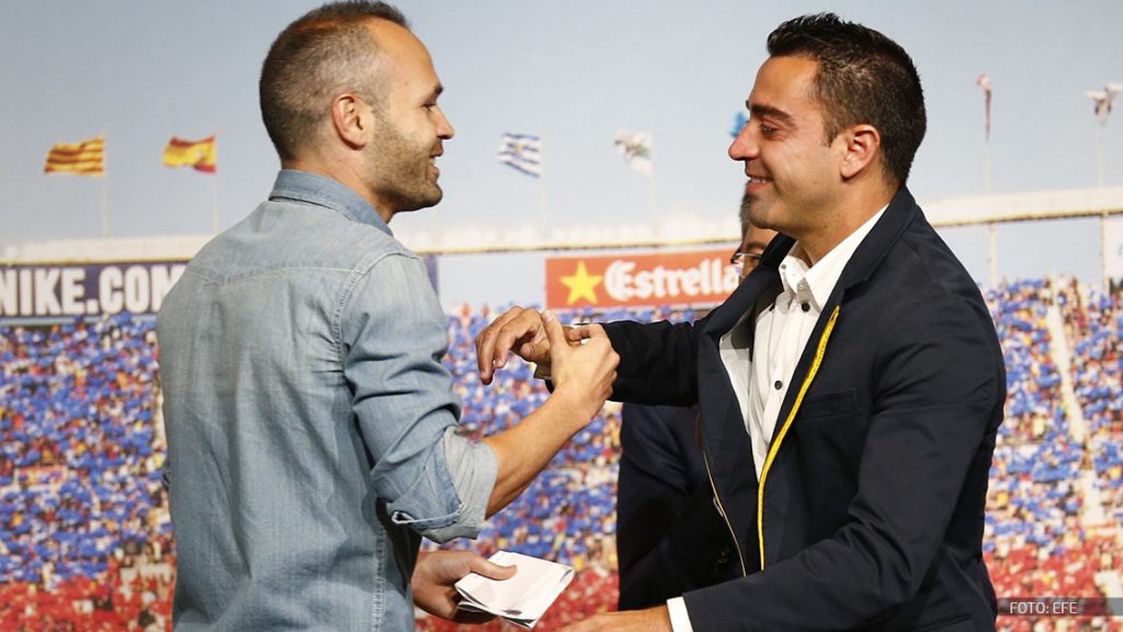 Xavi Hernández y Andrés Iniesta