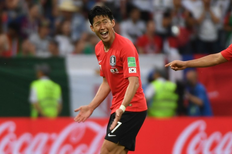 Son Heung-min eb el partido contra México 