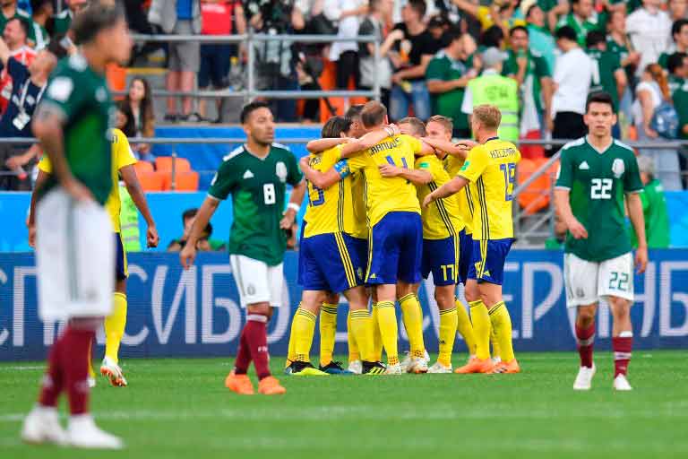 Suecia ganó ante las fallas de México con Osorio