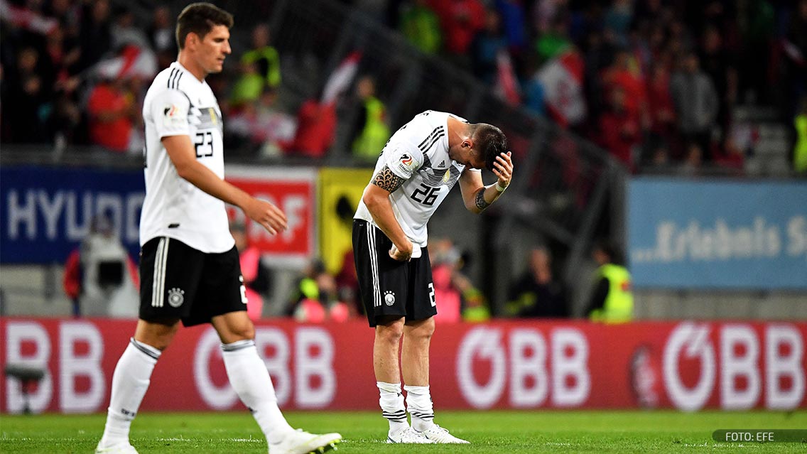 ¡Sorpresa! Alemania cae en amistoso con Austria