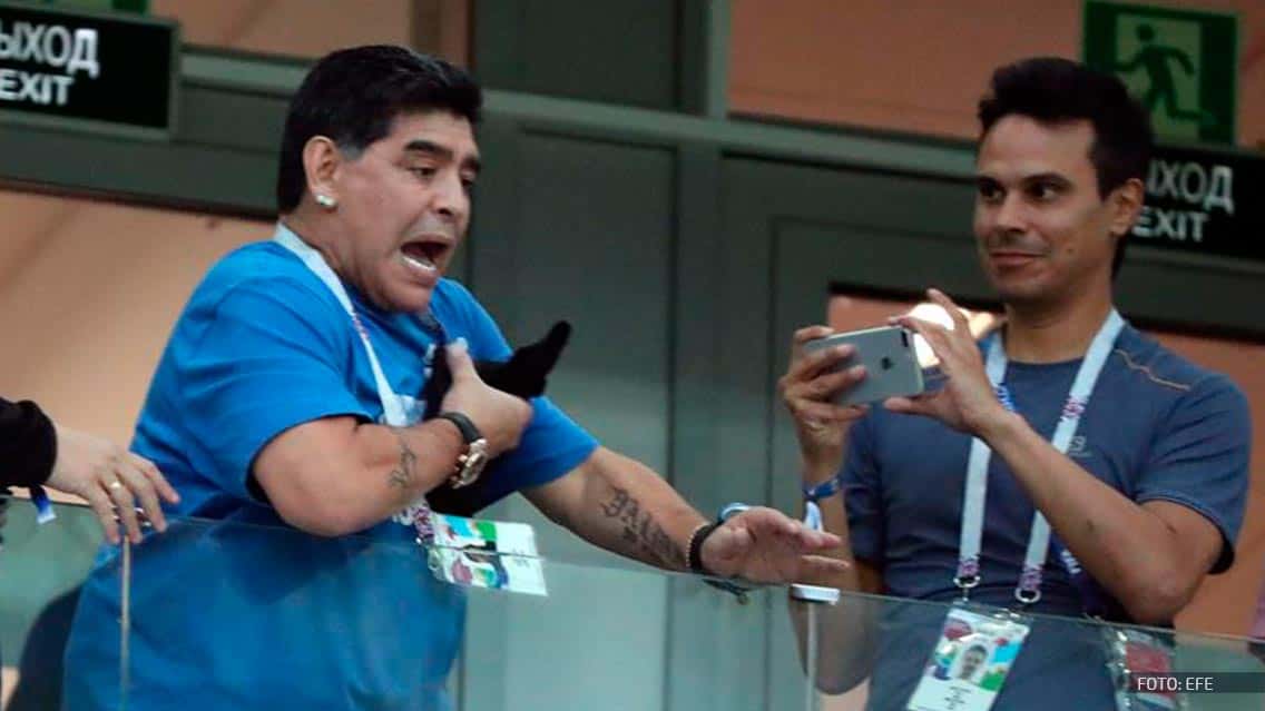 Maradona, al hospital tras su show del Argentina vs Nigeria