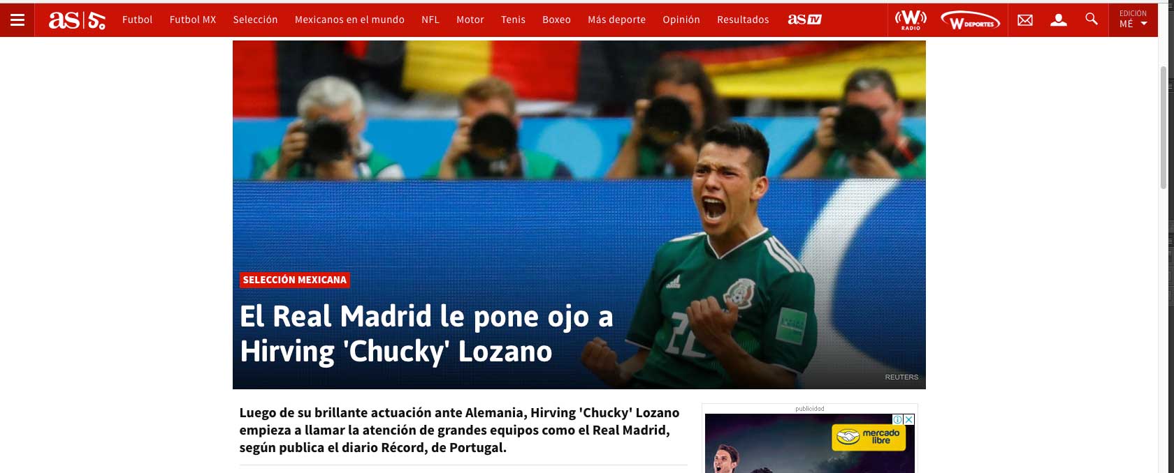 Real Madrid, al pendiente de ‘Chucky’ Lozano 0