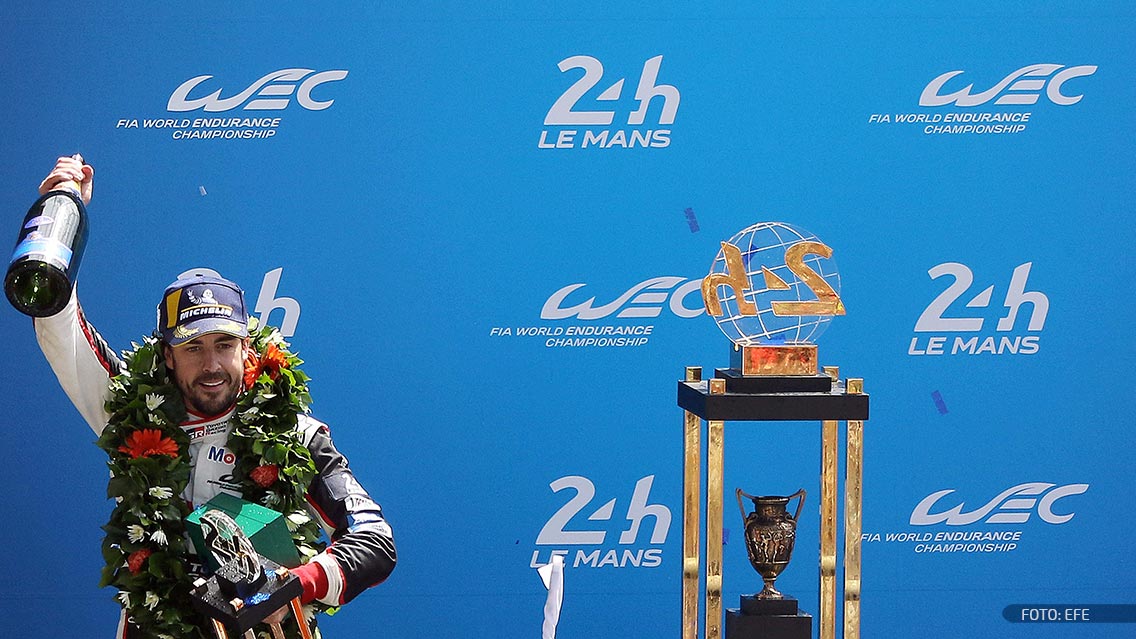 El automovilista español Fernando Alonso gana las 24 Horas de Le Mans