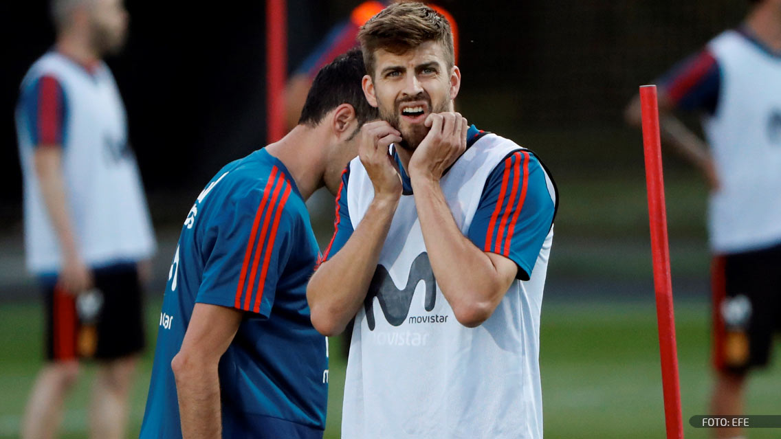 Gerard Pique abandona entrenamiento de España 0