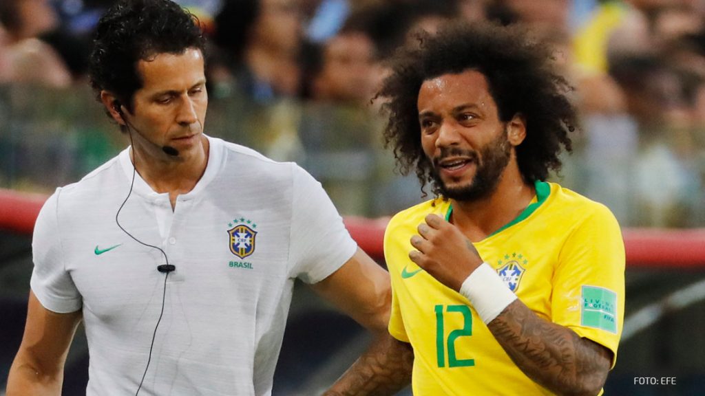 Marcelo abandonó el Brasil vs Serbia por “espasmo en la columna”