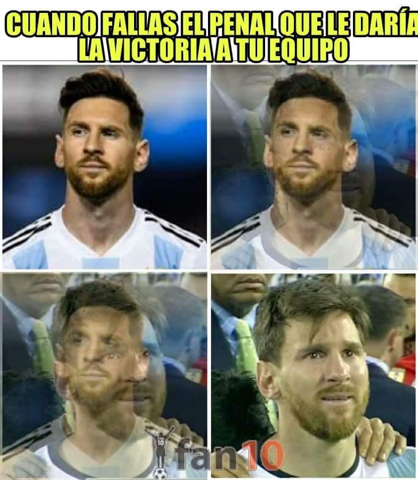 Messi, el villano y protagonista de los memes de Argentina 1