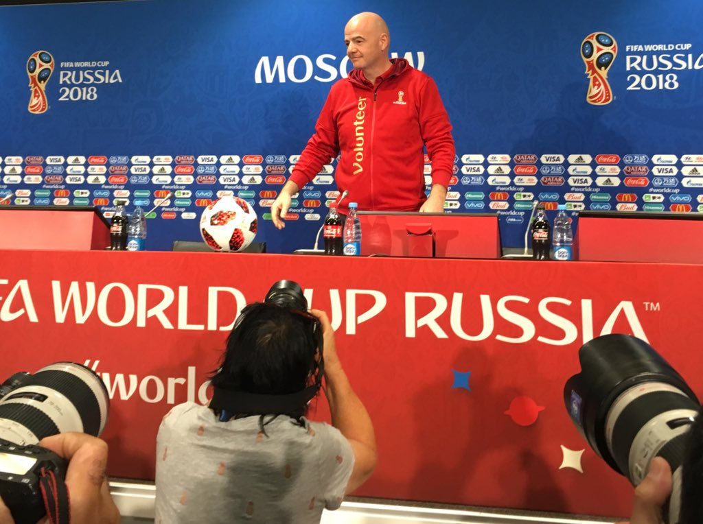 Gianni Infantino, presidente de FIFA conferencia de Rusia 2018