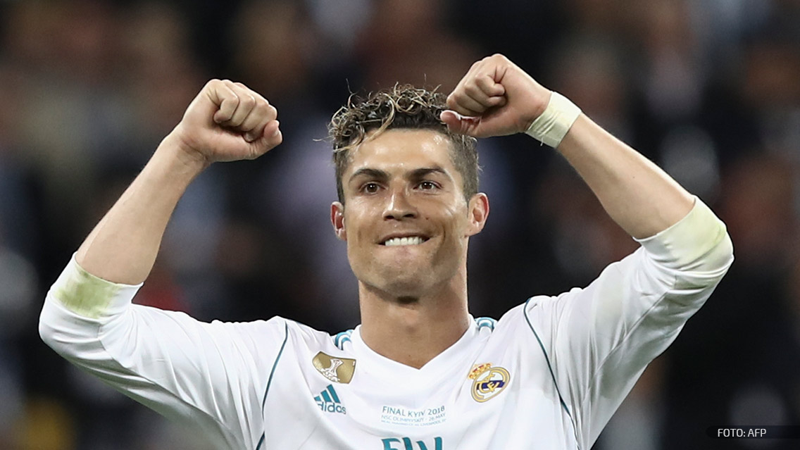 Cristiano Ronaldo celebra anotación con el Real Madrid