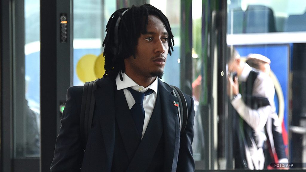 Gelson Martins en la concentración de Portugal