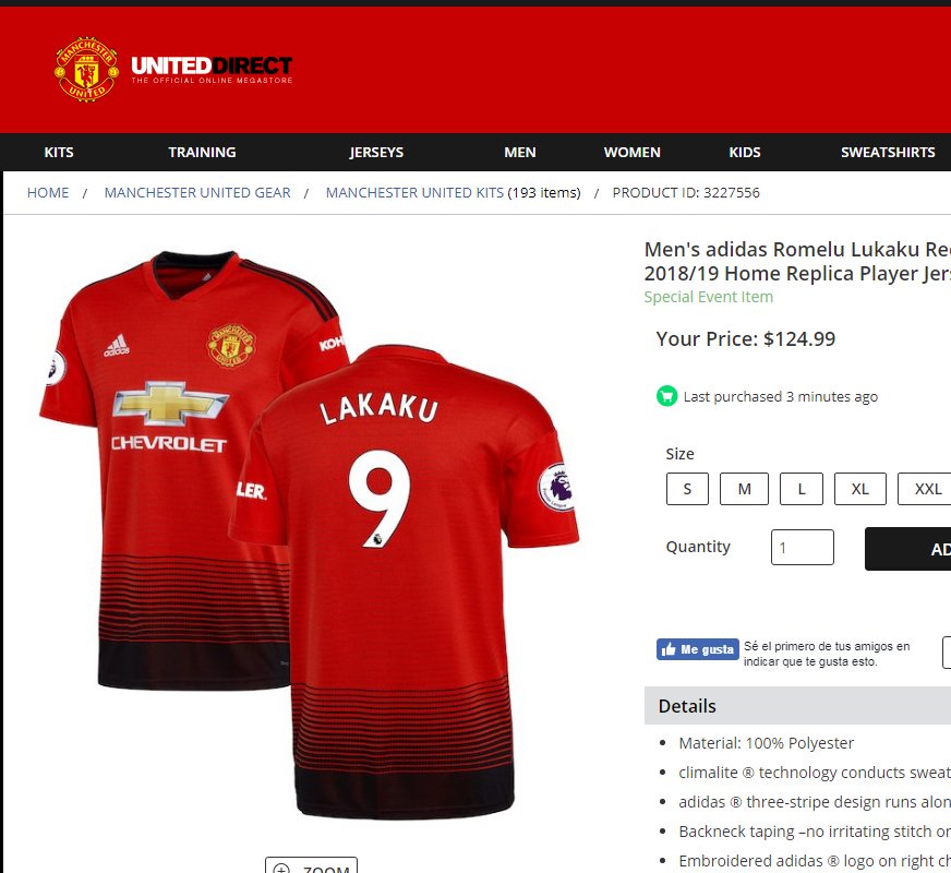 Manchester United vende por error jersey con nombre ‘Lakaku’ 0