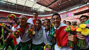 La Selección Mexicana celebra la medalla de oro en los Juegos Olímpicos de Londres