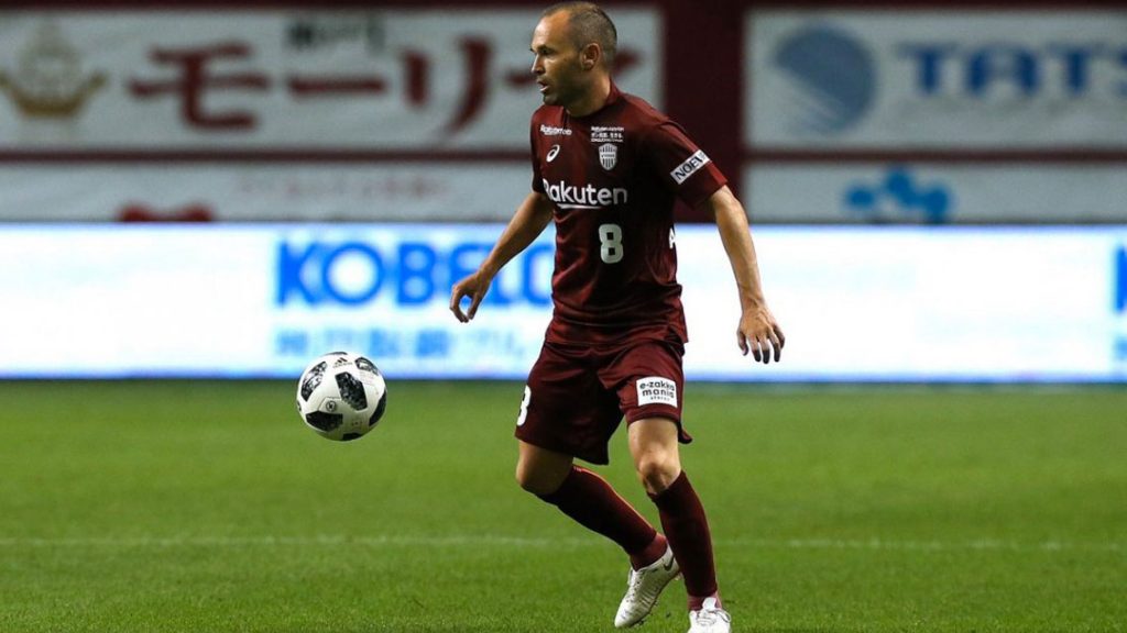 Andrés Iniesta se lució con una gran asistencia, con el Vissel