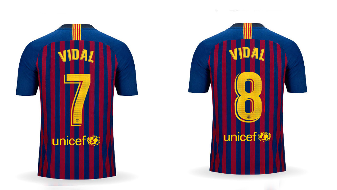 camiseta de arturo vidal barcelona